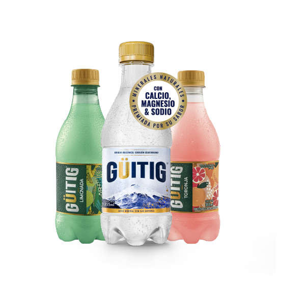 Botellas Güitig original, limón y toronja